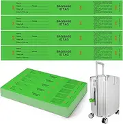 Feifeiya 1000 Tags Baggage Claim Check Tags with Transfer Tape on Back Hotel Paper Luggage Claim Tags Numbering from 000 to 999 Bag Identification Tags for Luggage Suitcase Motel Bag (Green)