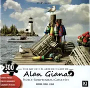 Alan Giana Dockside Lighthouse Boat Large Jigsaw Puzzle 300 Pieces 24"X18" Piece