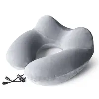 在飛比找樂天市場購物網優惠-充氣枕頭 充氣式u型枕旅行便攜u形枕頭睡覺坐車飛機護頸枕頭枕