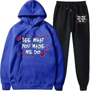 [faweqdjy] Sweatshirts 2 Piece Sets Womens Halloween Matching Sets Drawstring Cotton Hoodie with Joggers Sweatpants Lounge Set