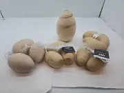 4 Lots - 13 Eggs Total - 2.5" Solid Wood Eggs by Make Market®, Brand New