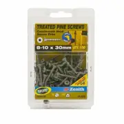 Zenith 8 - 10 x 30mm Treated Pine Countersunk Head Screws - 100 Pack