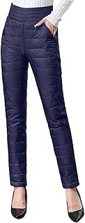 HOTIAN Women's Winter Warm Goose Down Trousers Warm Lined Jogging Bottoms Windproof Winter Trousers Ultralight Snow Trousers