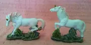 Unicorn Statuettes Fantasy Mythical Figurine Decorative Ornament-C (set of 2)