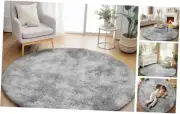 Round Rug for Bedroom, 6x6 Fluffy Circle Area Rugs for Kids Room, Soft Shaggy