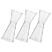 3 Pcs Plastic Measuring Cup Home Bartending Cocktail Shaker Jigger