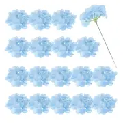 30Pcs Hydrangea Artificial Flowers, Fake Hydrangea Flowers, Light Blue