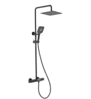 Himark Dinar Dual Shower Heads with Handheld Shower in Matte Black DR-200