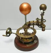 Working Solar & Lunar Eclipse Orrery Brass Outer Space Science Model School Gift