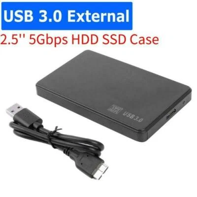 SATA USB 3.0 Hard Drive Disk Case HDD SSD Enclosure External Laptop for Win10 SS