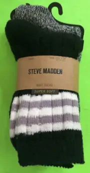 WOMENS’ STEVE MADDEN SUPER SOFT BOOK SOCKS 2-PK NIP! MSRP: $22