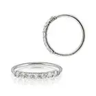 2PC Nose Zircon Ring Nose Rings Lip Tragus Lobe Ear Piercing Surgical Steel Hoop