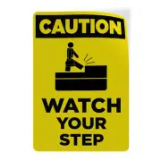 Vertical Vinyl Stickers Caution Watch Your Step E Hazard Sign Safety Sign Label