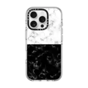 iPhone 16 Pro Clear Case MagSafe Compatible Black or White Marble