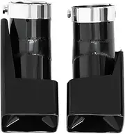 1 Pair Car Exhaust Tip Tailpipe Stainless Steel Compatible For Defender L663 Black Square Muffler Tip Nozzle(Style A)