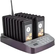 SU-66 Restaurant Pager System, Queue Calling System Pager, Wireless Guest Customer Service Calling System, Lineup Queue Beepers 1 to 16 (AU Plug)