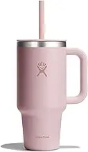 HYDRO FLASK - Travel Tumbler 946 ml (32 oz) with Closable Press-in Straw Lid - Stainless Steel - Double Wall Vacuum Insulated - Splash Resistant lid - Trillium