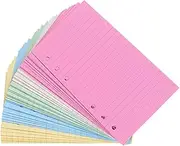 COHEALI Notebook Refills A5 100pcs Campus Binder Inserts 6-hole Do List Notebook Paper