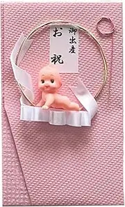 Nagatoya Shoten QP-705 Kewpie Gold Seal for Baby Shower, Pink