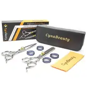Professional Hair Barber Cutting Scissors Set W/Leather Case-Cutting & Thinning-