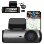 Dash Cam Front Rear, 4K/1080P Full HD Dash Camera for Cars, Included 64GB Car...