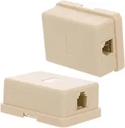 Rj11 Telephone Line Connector Single Hole Splitter Box Phone Adapter for Home Office Long-Lasting
