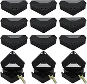 Window Lid Mouse Bait Station with Keys - Child and Pet Safe Tamper Resistant Corner Unit Mini Rodent Rat Trap Bait Stations - Heavy Duty and Reusable for Home, Indoor and Outdoor Use (6)