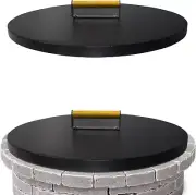 Firepit Snuffer Lid 28"- With Wooden Handle For Fire Pit Inside Día Up to 26"