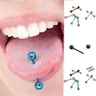 Body Piercing Tounge Bar Tongue Rings Colorful Steel 7PCS Jewelry Bars