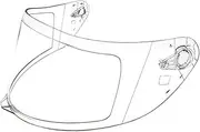 Lens Fashion Visor Wind Shield Helmet Lens Dedicated Goggles mask for JE&KA&I 316 902 AIS 805 Visor Wind Shield Lens(Transparent)