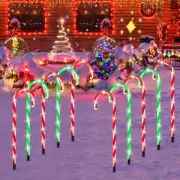 Christmas Candy Cane Pathway Markers Lights, Outdoor Christmas Decorations fo...