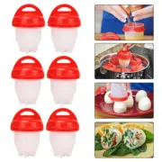 6x Hard Boiled Egg Cooker Poacher Steamer Without Messy Shells Separator