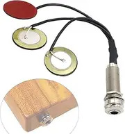 Cheerock 1pcs Piezo Pickup Transducer, 3in1 Microphone Contact Acoustic Preamp, 1/4 Inch Self-Adhesive Piezo Pickups Transducer for Kalimba Thumb Piano and Other Small Instruments