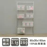 在飛比找Yahoo!奇摩拍賣優惠-鐵架【輕型 90x35x160cm 電鍍五層架】整體耐重25