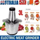 3L Electric Meat Grinder Mincer 350W Sausage Vegetable Food Processor Blender AU