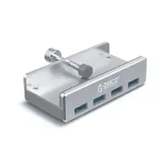[MH4PU-SV] MH4PU 4 Port USB3.0 Clip-type HUB Silver For Desktop Laptop Add-On USB Hub