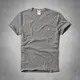 美國百分百【Abercrombie & Fitch】T恤 AF 短袖 上衣 T-shirt 麋鹿 灰色 素T S號 E709
