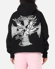 [ED HARDY] Ed Hardy Flight Hoodie Black - Size M M Black