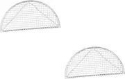 BIUDECO 2 Pcs Japanese Semicircle Net Stainless Steel Mesh Sieve Tempura Cooking Net Heat Resistant Safe for Cooking