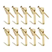 Picture Hangers w Nails - Photo Frame Hanging Hooks Kit - Holds 10 lbs - 100Pcs