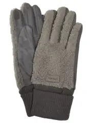 Womens Nubby Gray Stretch Fit Texting & Tech Touchscreen Gloves