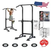 Sturdy Free Standing Dip Station with Adjustable Height for Family Fitness