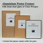 Aluminium Poster frame, photo frame, A0, A1, A2, A3, A4 size, Shiny Black, Matt