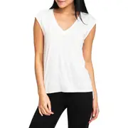 GIBSONLOOK V-Neck T-shirt in Off White at Nordstrom, Size Xx-Small