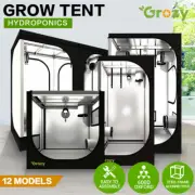 GROZY Hydroponics LED Grow Light Tent Mylar Room For Ventilation Kit Grow System
