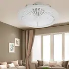 TCFUNDY White LED Ceiling Fan with Light Remote Control Invisible Chandelier Fan