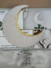 Christmas Moon & Crystal Tree Topper New In Box