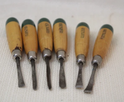 Lot (6) Vintage Millers Falls USA Carving Chisels Inv#MI70