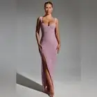 Oh Polly Cordelia Embellished Open-Back Maxi Dress in Mauve size 2 New With Tags