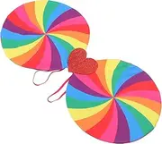 AUTSUPPL Fairy Wing Costume Prop Boys and Girls Rainbow Wings for Girls Party Decorations